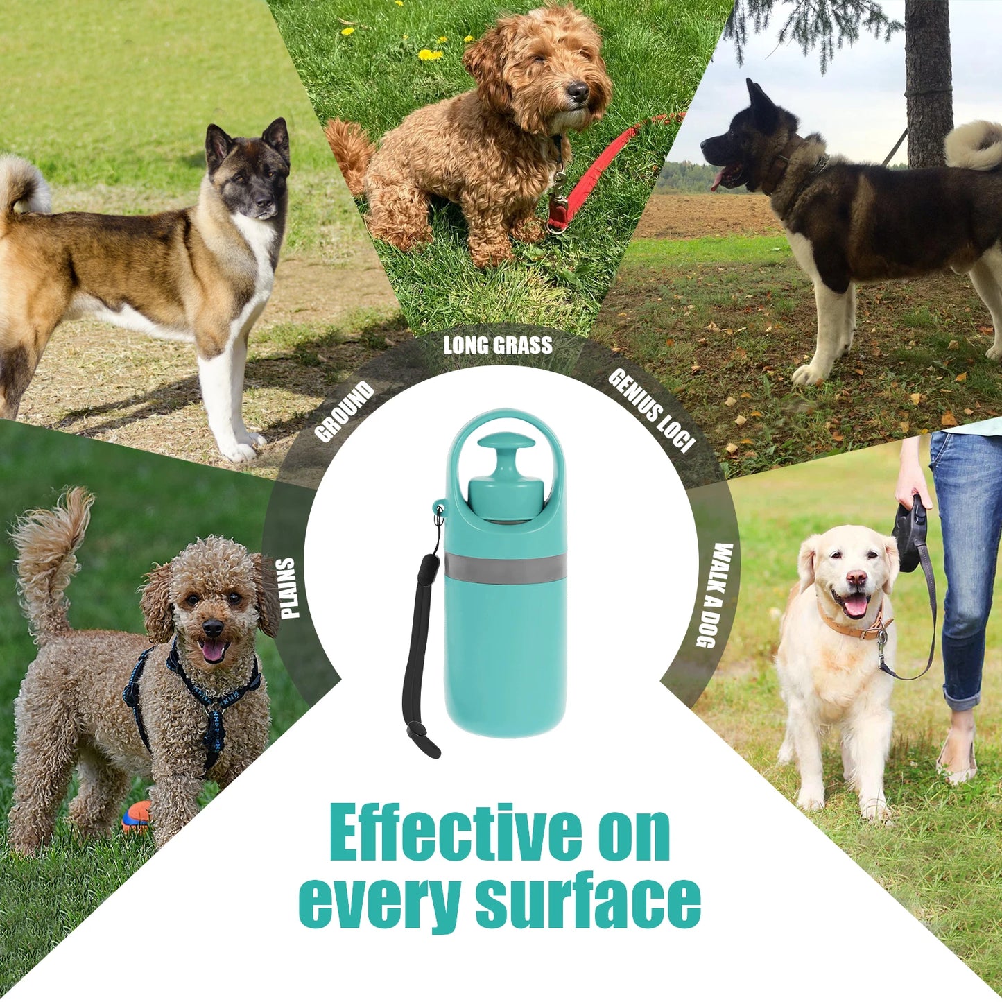 Portable Pet Garbage Bag Claw Shovel Fecal Dispenser