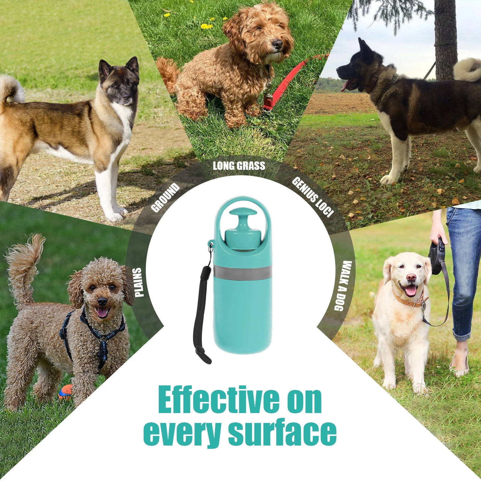 Portable Pet Garbage Bag Claw Shovel Fecal Dispenser