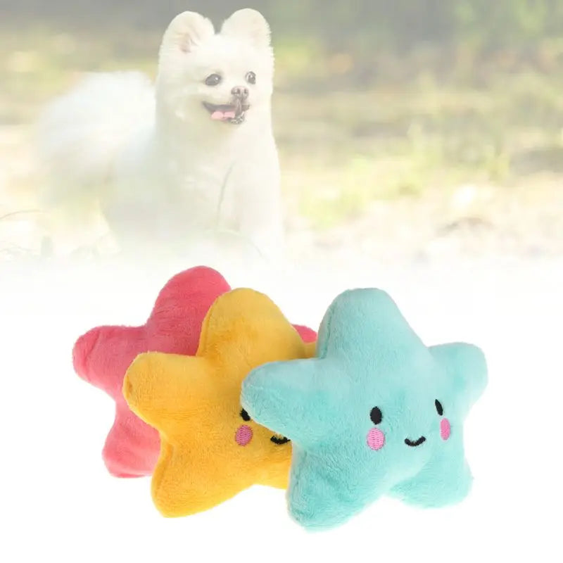 Pet Toy Plush Cloud Star Shaped Soft Squeaky Sound Dog Chew Puppy Kids Retailsale