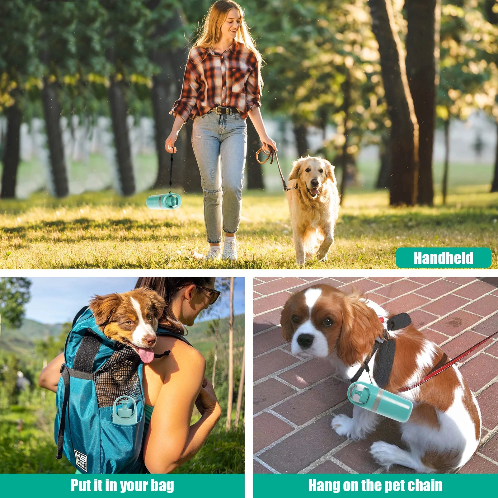 Portable Pet Garbage Bag Claw Shovel Fecal Dispenser