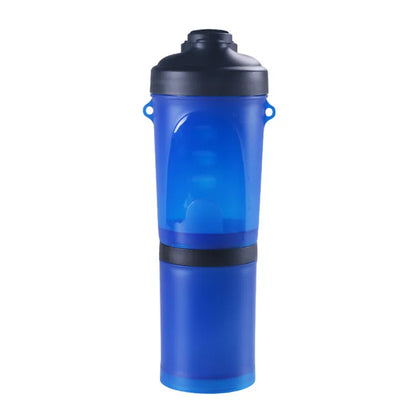 2 in 1Pet Water Bottle Dispenser Travel Portable Dog Cat Drinking Travel Folding Silicone Bowl for Dog Cat Food Water Feeder Cup