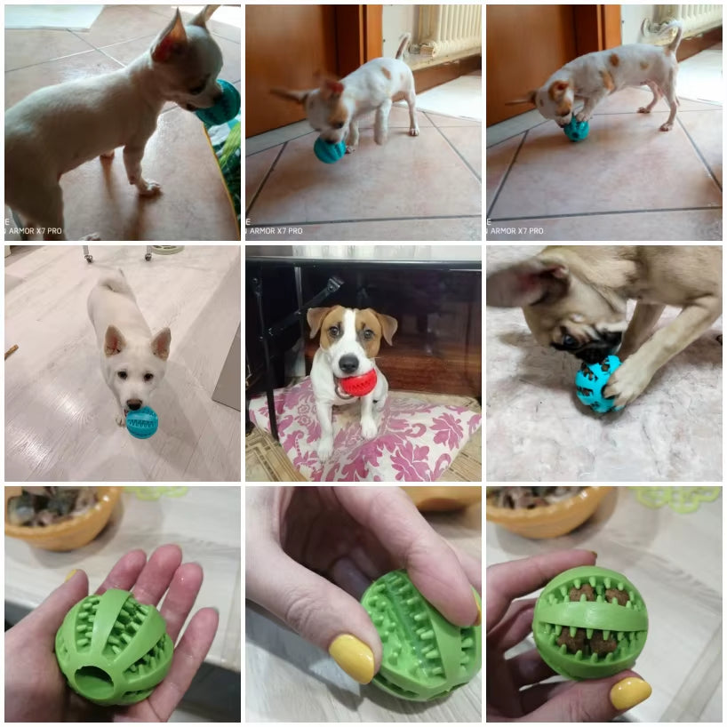 Rubber Tooth Cleaning Snack Ball for Dogs Indestructible Dog Toy for Large Dogs Soft Pet Chew Toys Interactive Dog Accessories
